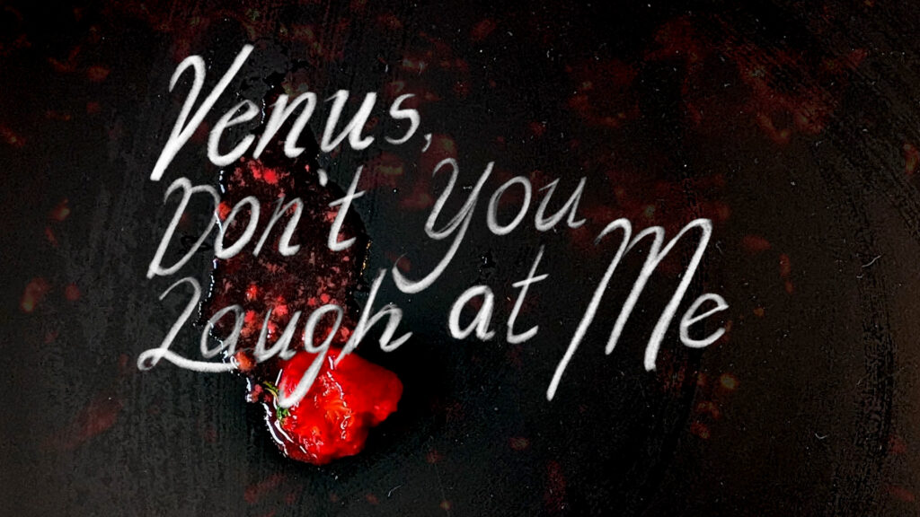title screen of with text reading 'Venus Don't You Laugh at Me'